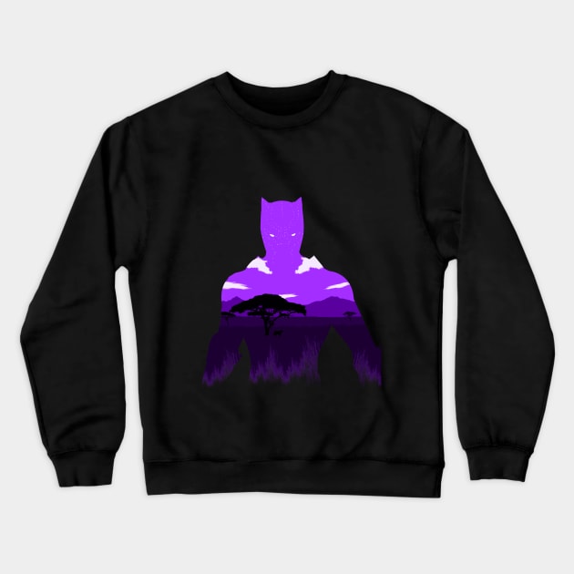 Purple Jungle King Crewneck Sweatshirt by axsmodern